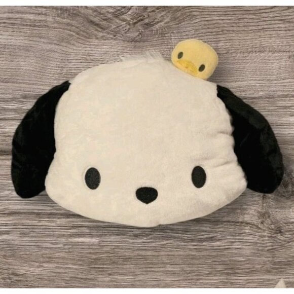 Sanrio Pochacco Pillow Plush Kawaii Cushion Head Yellow Chick Oversized Face Big - Picture 1 of 13